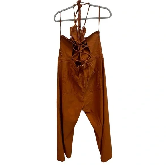 Anthropologie Maeve The Colette Strappy Jumpsuit Pantsuit NEW Plus Sz 22W Orange